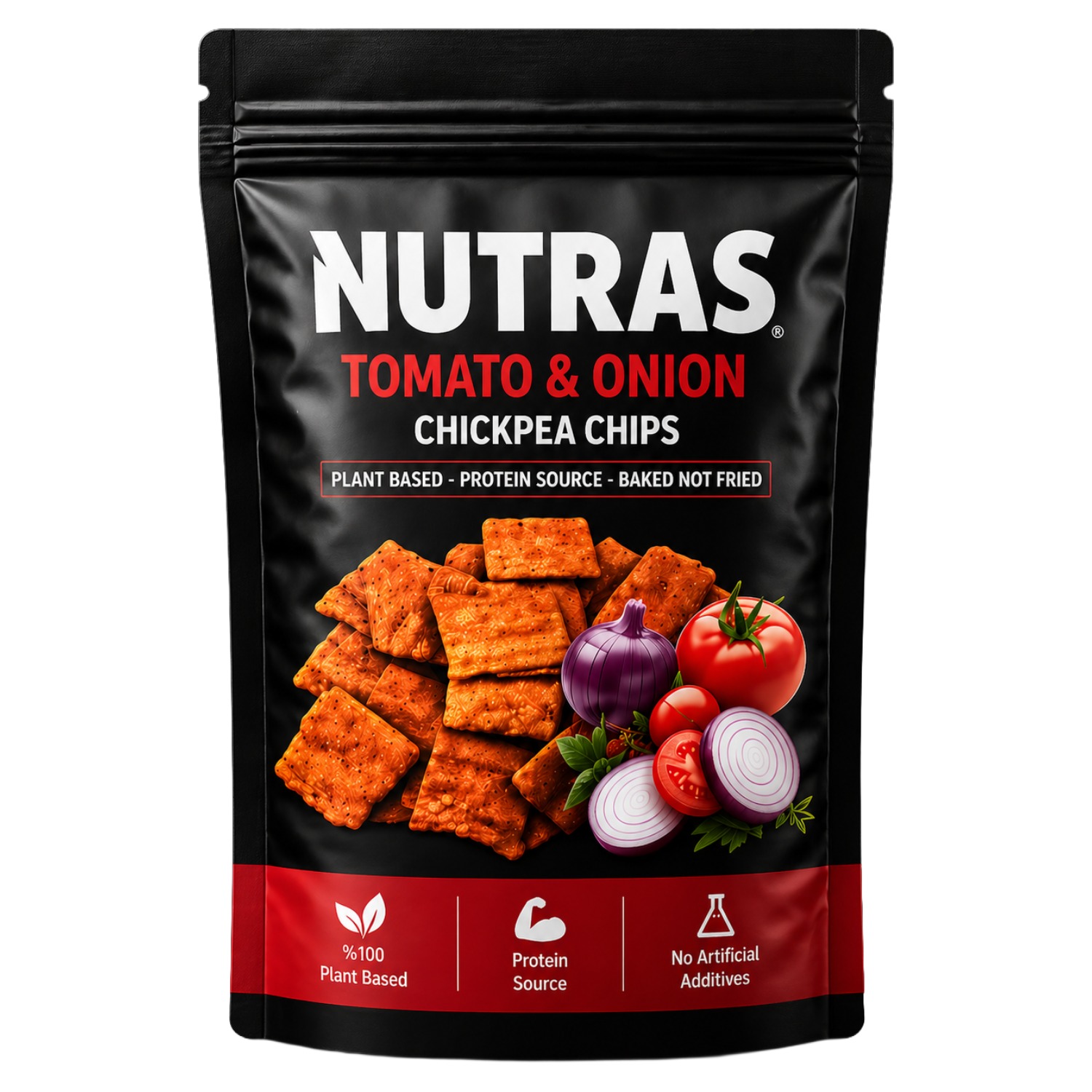 Nutras tomato & Onion Chickpea Chips